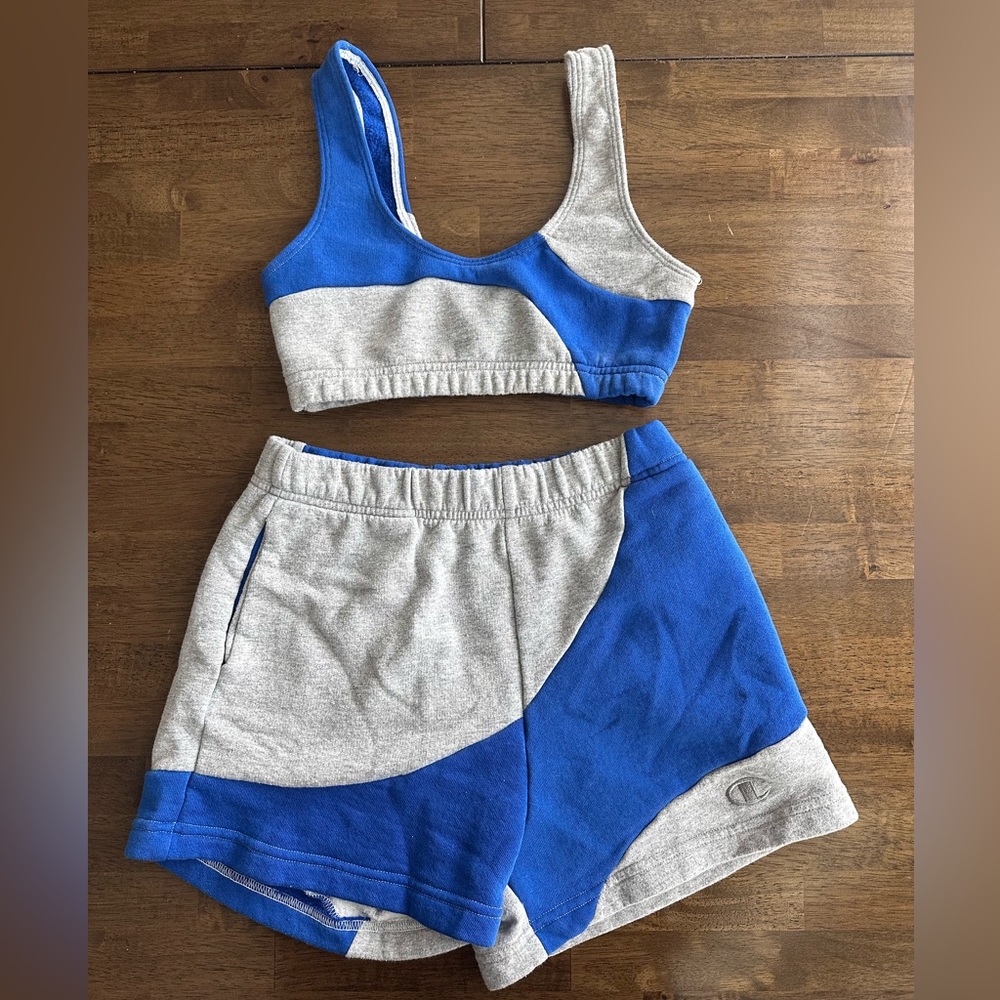 UO Frankie Collective Rework Champion Sweatshirt Swirl Set